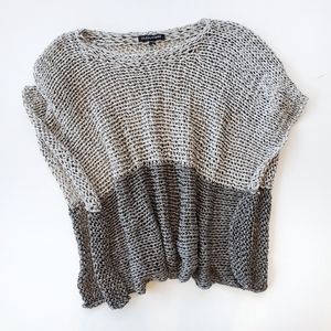 Eileen Fisher Cropped Open Weave Box Top